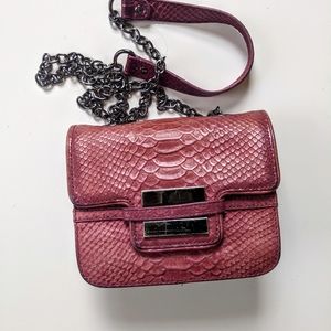 Zac Posen crossbody purple croc
